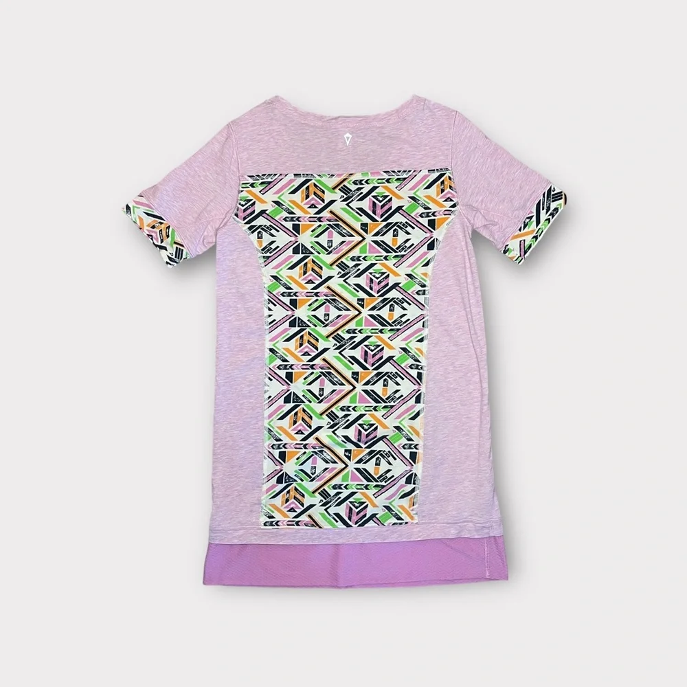 Ivivva By Lululemon Neon Geo Shape Pink Tunic Top